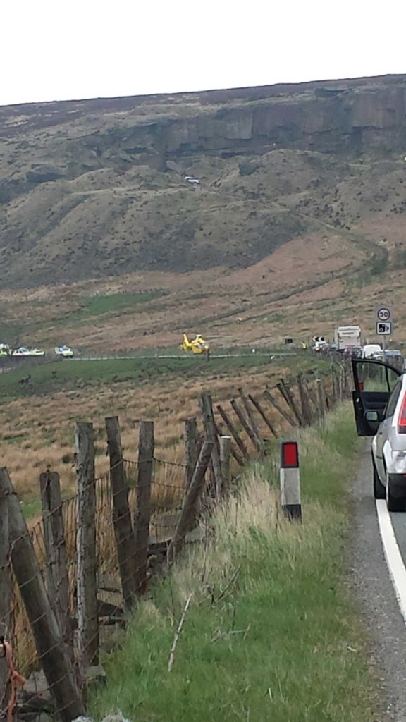 Incident near Running Hill between Diggle and Marsden - photo Catherine Heald